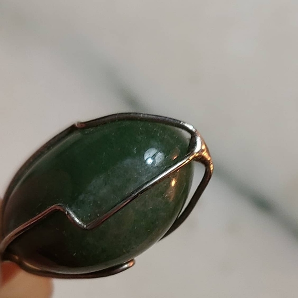 Asymmetrical Jade Earrings - Picture 2 of 2